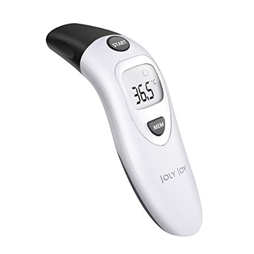 Joly Joy Termómetro Digital De Frente y Oído & Objeto, 3 en 1 Termómetro con Sensor de Temperatura Infrarroja con Certifica FDA RoHS Pantalla LED Ideal para Bebés y Adultos
