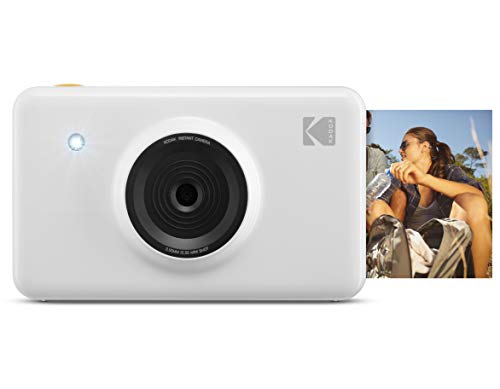 KODAK Mini Shot Cámara Digital Instantánea Impresora de fotos portátil, pantalla LCD, impresiones de alta calidad a todo color, compatibles con iOS y Android (Blanco)