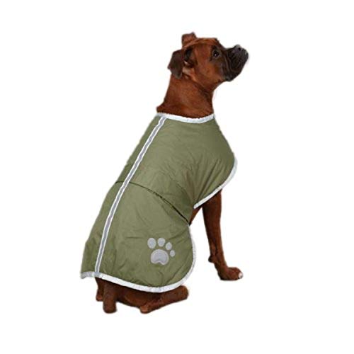 Zack & Zoey Nor'easter Blanket Coat for Dogs, 16' Medium, Chive
