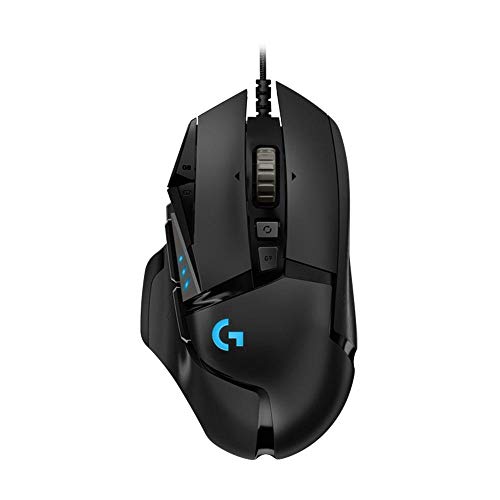 Logitech G - G502 HERO - Mouse de Hasta 16,000 DPI, Botones Programables, Peso Ajustable, con Iluminación RGB para Gaming - Negro