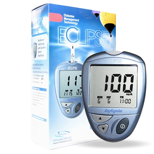 ECLIPSE - Glucómetro - Tecnología de Control de la Diabetes - Glucometro con Punzón y Estuche