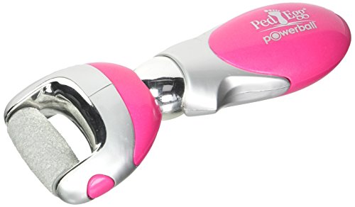 Ped Egg Powerball Rechargeable Pivoting Callus Remover with LED Guide Light - Pink