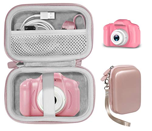 CaseSack Protective Case for Prynt Pocket, Instant Photo Printer, Mesh Pocket for printing paper and cable, featured wrist strap (Rose Gold)