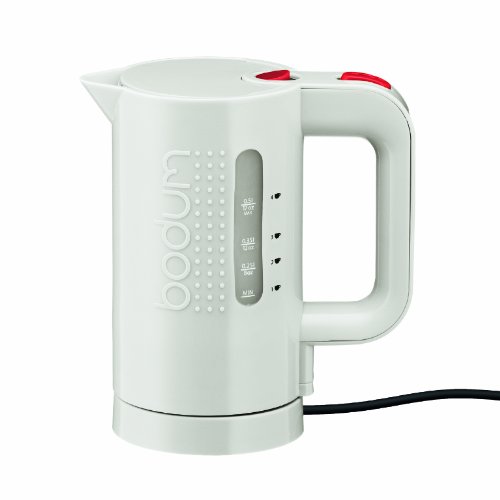 Bodum 11452-01US Hervidor de agua eléctrico, 1 litro , Blanco, 1