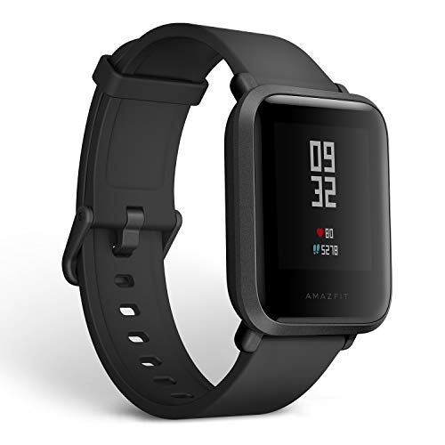Amazfit Bip Smartwatch de Huami con frecuencia cardÃ­aca Todo el dÃ­a y Seguimiento de Actividad, monitorizaciÃ³n del sueÃ±o, GPS, baterÃ­a de Larga duraciÃ³n, Bluetooth, Servicio de EE. UU. (A1608 Ne