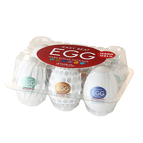 Tenga Easy Beat Egg Male Masturbation Toy Variety 2, 6 Count