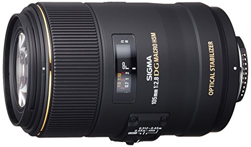 Sigma 258306 105mm F2.8 EX DG OS HSM Macro Lens for Nikon DSLR Camera - Fixed