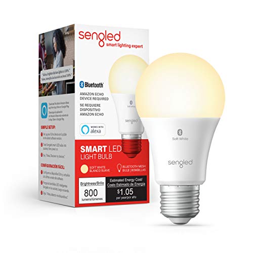 Sengled Smart LED Light Bulb, Compatible con Alexa, 800LM, Blanco suave 2700K, 8.7W (60W Equivalente), 1 Paquete - Actualización desde el dispositivo