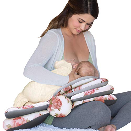 Infantino Elevate almohada ajustable de lactancia y lactancia – con múltiples capas de ángulo que alteran el posicionamiento adecuado para ayudar en la alimentación incluso a medida que tu bebé crece, floral