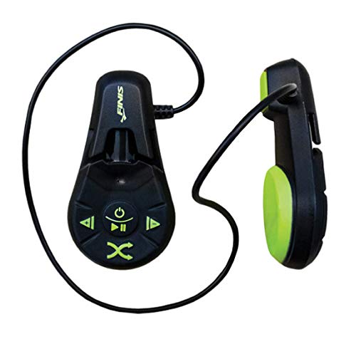 Finis DuoTM - Reproductor MP3 con conducción de Huesos bajo el Agua, Negro/Verde ácido, Una Talla