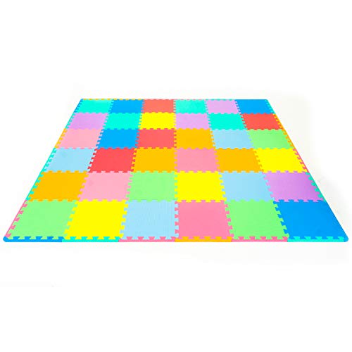 ProSource Kid's Puzzle Solid Play Mat