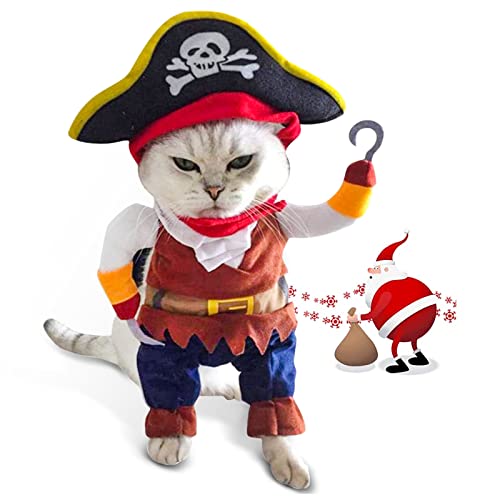 XinqiMon - Disfraz de gato pirata para perros pequeños a medianos y gatos