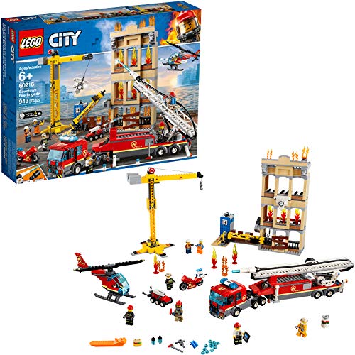 Kit de construcción LEGO City (943 elementos): Brigada de Bomberos del Centro (60216)