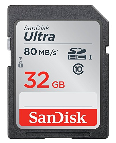 SanDisk SDSDUNC-032G-GN6IN Tarjeta de Memoria de 32GB, SDHC Ultra C10 80MB/s