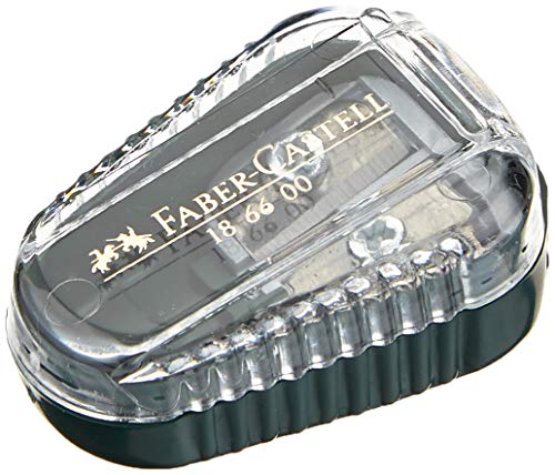 Faber-Castell 186600 - Sacapuntas (Manual pencil sharpener, Verde, Transparente)