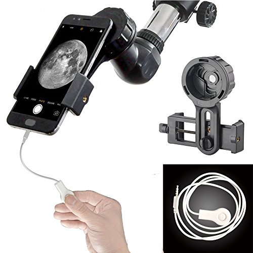 Gosky Telescope Phone Adapter Quick Aligned Cellphone Digiscoping Adaptor Mount - Compatible with Spotting Scope Binoculars Monocular (Normal Type+Wir