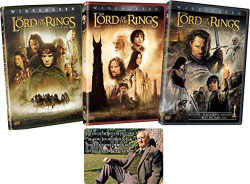 Trilogía de Lord of the Rings - Colección completa de DVD con tarjeta de arte brillante (La comunidad de dos torres y el regreso del rey)