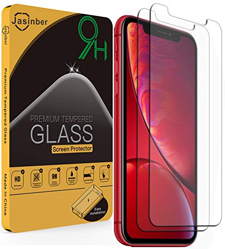 Jasinber 2-Pack Mica de Vidrio Cristal Templado para iPhone 11 / XR (6.1 Pulgadas)