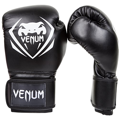 Venum Contender Boxing Gloves, Black, 10-Ounce