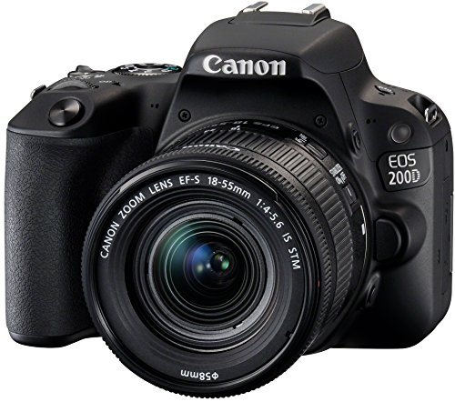 Canon EOS 200D + EF-S 18-55mm 4.0-5.6 IS STM Juego de cámara SLR 24.2 MP CMOS 6000 x 4000 Pixeles Negro - Cámara digital (24.2 MP, 6000 x 4000 Pixeles, CMOS, Full HD, Pantalla táctil, Negro)