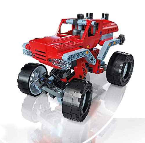 Clementoni Monster Truck Mechanics Kit de montaje de laboratorio, hasta 10 configuraciones de modelos para edades de 8 años en adelante